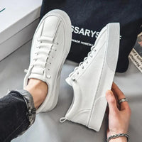 White Sneakers for Men  Fashion Casual Lace Up Round Toe Flat mens Running Sport Shoes Zapatillas Deportivas Hombre 2024