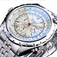 High-End Men's Watches Are a Stylish and Functionally Practical Mechanical Timepiece Made of Stainless Steel, Featuring a Hollow Design and a Large Dial. Its Attractive Appearance Makes It Suitable for Everyday Gifts, and It