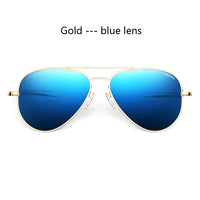 RE Sunglasses Man USA Army Military Aviation Pilot Sunglasses Glass Lens Woman Luxury Brand Retro Titanium Frame High Quality