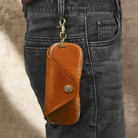 Full-grain Leather Handmade Retro Glasses Case, Sunglasses Storage Box