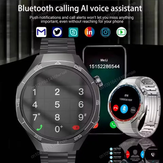 Smart Watches For Men Women 1.5" 360*360 HD Screen 330mAh Battery Heart Rate Sleep Health Bluetooth Call Watches For Man