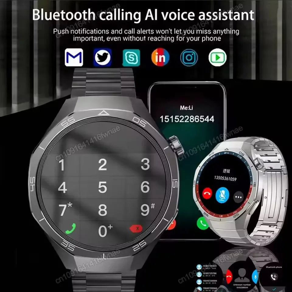 Smart Watches For Men Women 1.5" 360*360 HD Screen 330mAh Battery Heart Rate Sleep Health Bluetooth Call Watches For Man