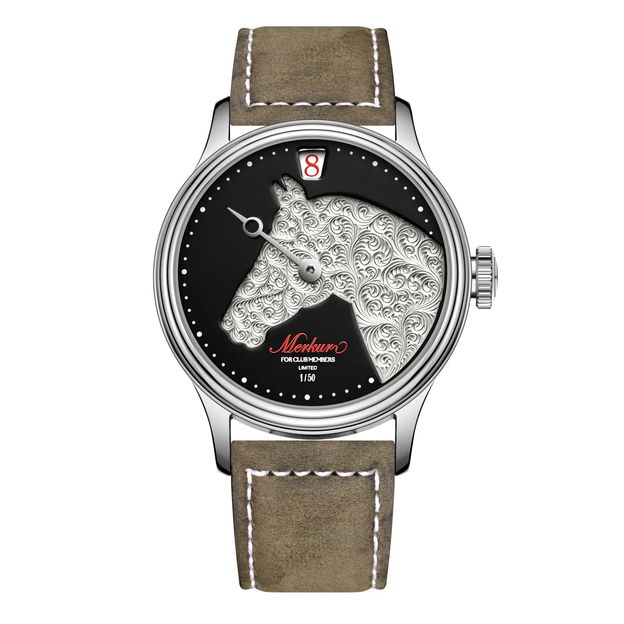 [Limited To 50 Pieces] [Hand Engraving] Automatic Mechanical Watch for Men's Sapphire Waterproof When Engraving and Jumping