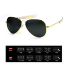 RE Sunglasses Man USA Army Military Aviation Pilot Sunglasses Glass Lens Woman Luxury Brand Retro Titanium Frame High Quality