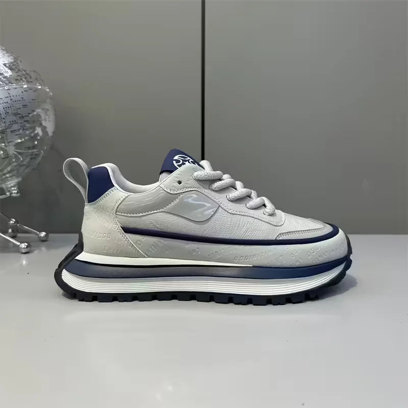 Men's Slip-Resistant Solid Color Sneakers - Low-Top Lace-Up Shoes Suitable for Casual, & Daily Wear