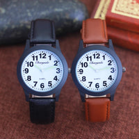 2026 new simple fashion leather strap watches for woman man children boys young students 12hours quartz waterproof watches clock
