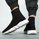 Classic Black High Top Sneakers For Men Women Designer knit Shoes Men's Casual Sneakers Comfortable Slip-on Women's Sports Shoes