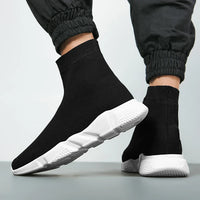 Classic Black High Top Sneakers For Men Women Designer knit Shoes Men's Casual Sneakers Comfortable Slip-on Women's Sports Shoes