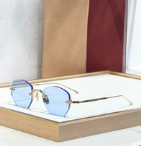 OATMAN Luxury Hexagonal No Frame Sunglasses Premium Alloy Business Elegant Handcrafted Designer Inspired Minimalist