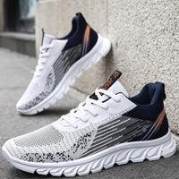 Sneakers new men's shoes trend foreign trade flying woven lace-up running shoes breathable Korean version of tide shoes