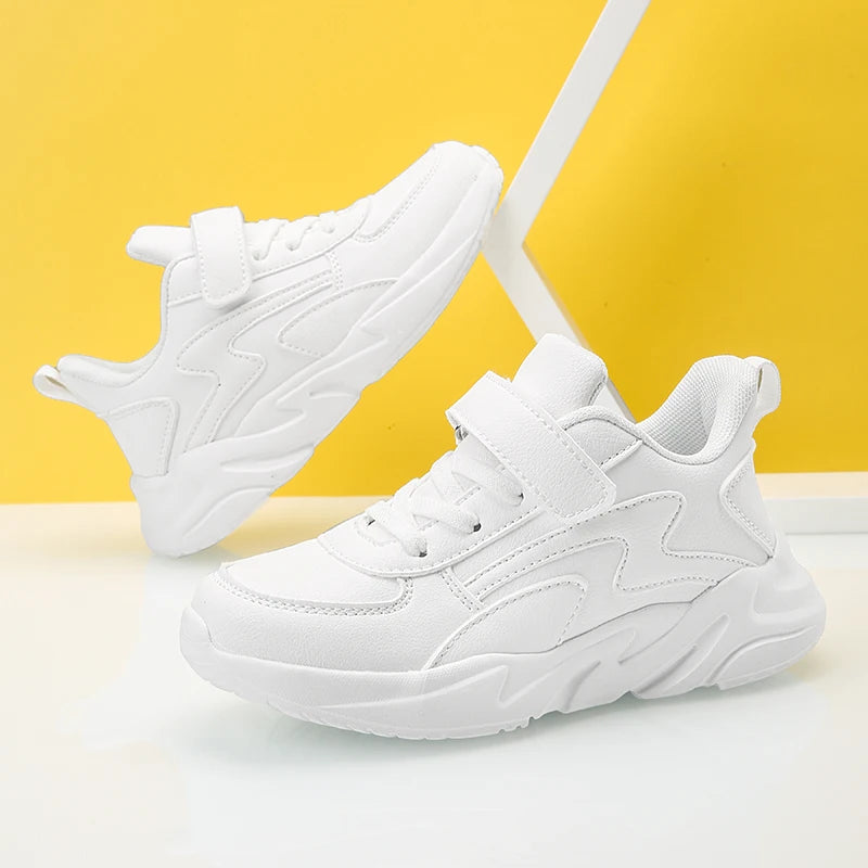 Kid Sneakers Fashion Children Sport Shoes for Boys Comfortable Shoe Casual Walking Student Outdoor Running Shoes Black White