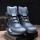 Designer Platform Sneakers for Men Fashion High Top Chunky Sneakers Microfiber Leather Height Increased Thick Sole Shoes for Men