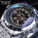 JARAGAR Sports Mens Watches Top Brand Luxury Automatic Mechanical Watch for Men Leather Steel Strap Military Wristwatches Gifts