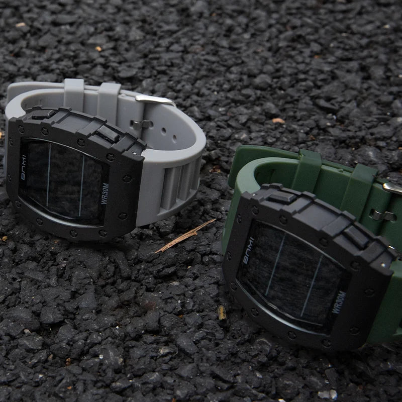 Watches For Man Fashion Sport Stopwatch Alarm Clock Silicone Strap Multifunctional Waterproof Fitness LED Electronic Watch