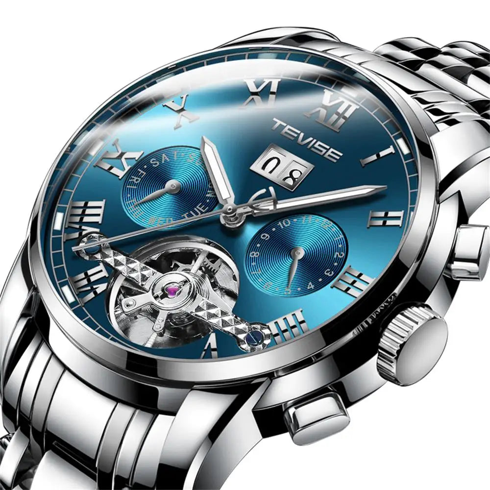 TEVISE Mechanical Watch for Man Top Brand Luxury Watch Stainles Steel Business Waterproof  Luminous Wristwatch