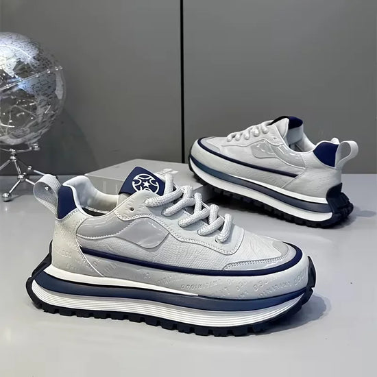 Men's Slip-Resistant Solid Color Sneakers - Low-Top Lace-Up Shoes Suitable for Casual, & Daily Wear