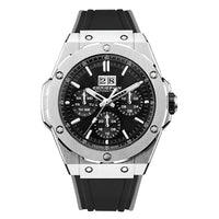 2025 Man Mechanical Watches for Men Sport Analog Automatic Wristwatches with Silicone Strap Stainless Steel Waterproof Reloj
