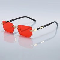 36PCS Rimless Sunglasses for Men and Women, Rectangle Gradient Lens, Metal Frame, Colored Lenses, Unisex Eyewear, Luxury Fashion