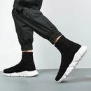 Classic Black High Top Sneakers For Men Women Designer knit Shoes Men's Casual Sneakers Comfortable Slip-on Women's Sports Shoes