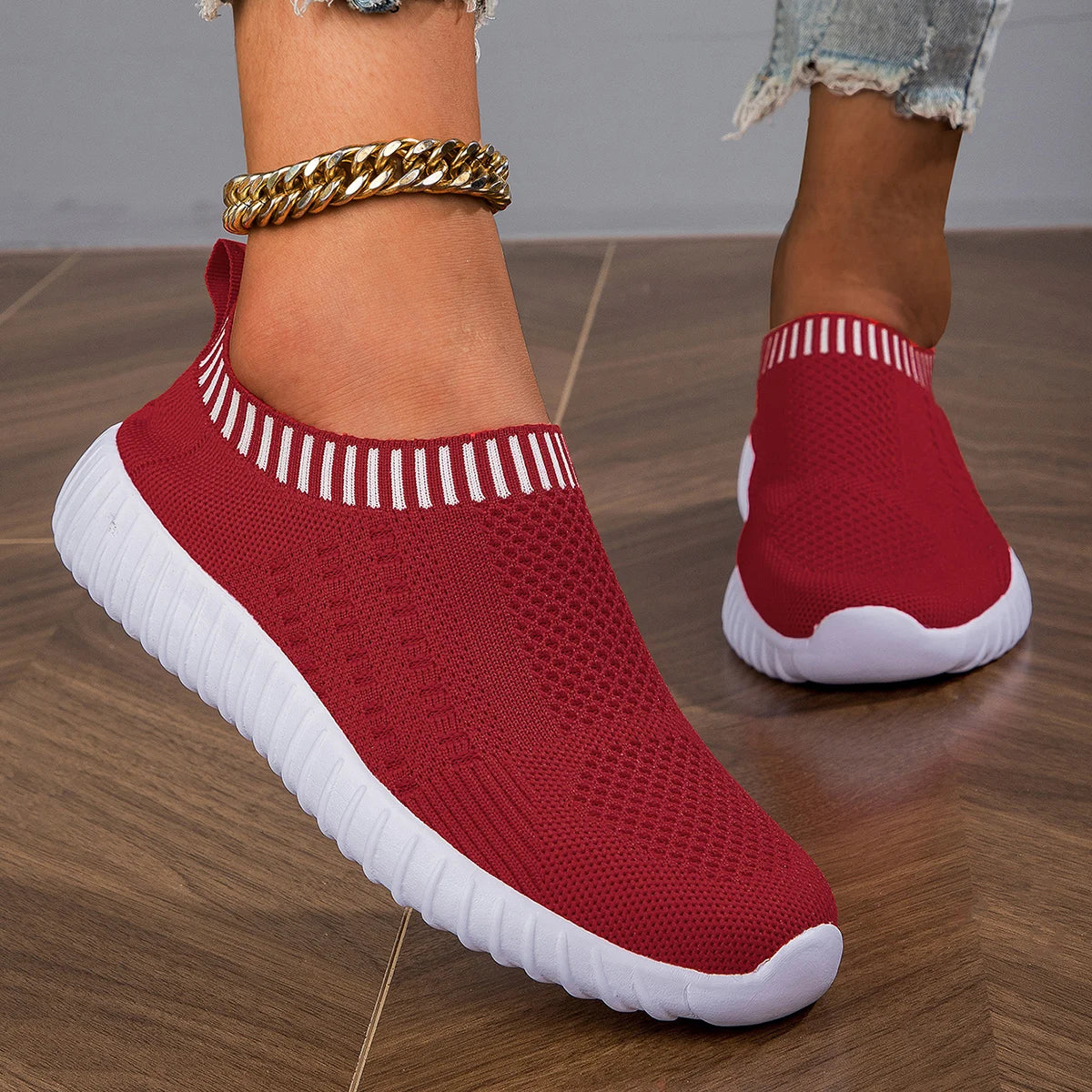 Women Sneakers Flat Bottomed Outdoor Casual Sports Single Shoes Comfortable Summer Mesh Lightweight Vulcanized Walking Shoes