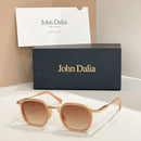 Original For JOHN DALIA JD LEO Retro High Quatity Alloy Square Sunglasses Men Women Classical Eyeglasses Luxury Gift With Box