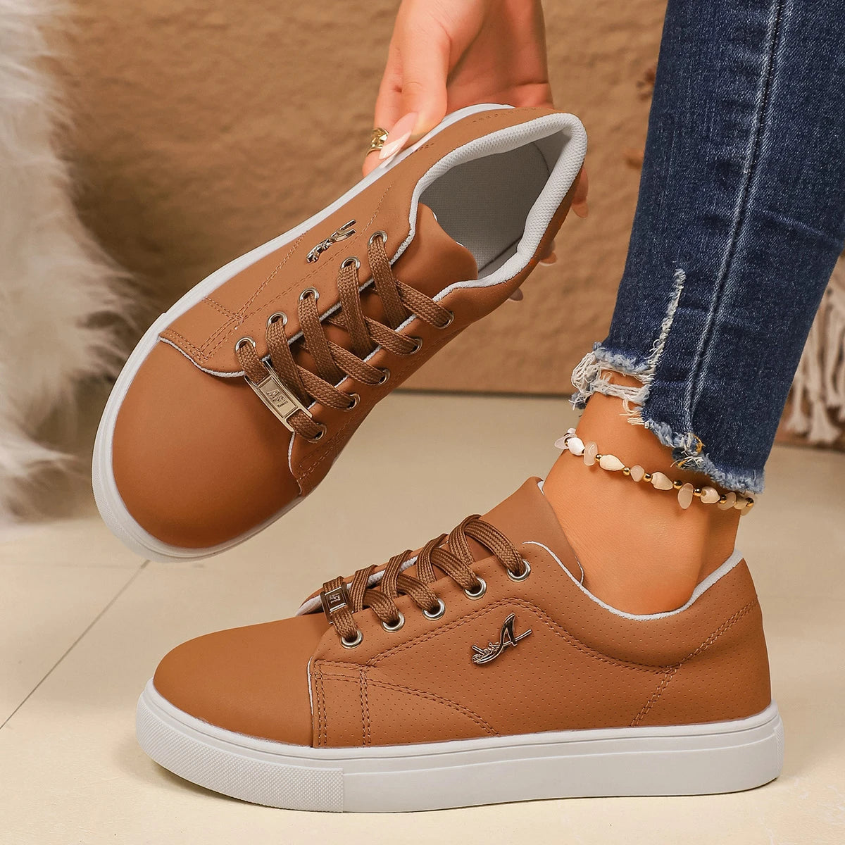Women Sneakers Trend Soft Sole Walking Sneakers Spring Autumn Fashion Breathable Shoes Woman Comfortable Casual Sneakers Women