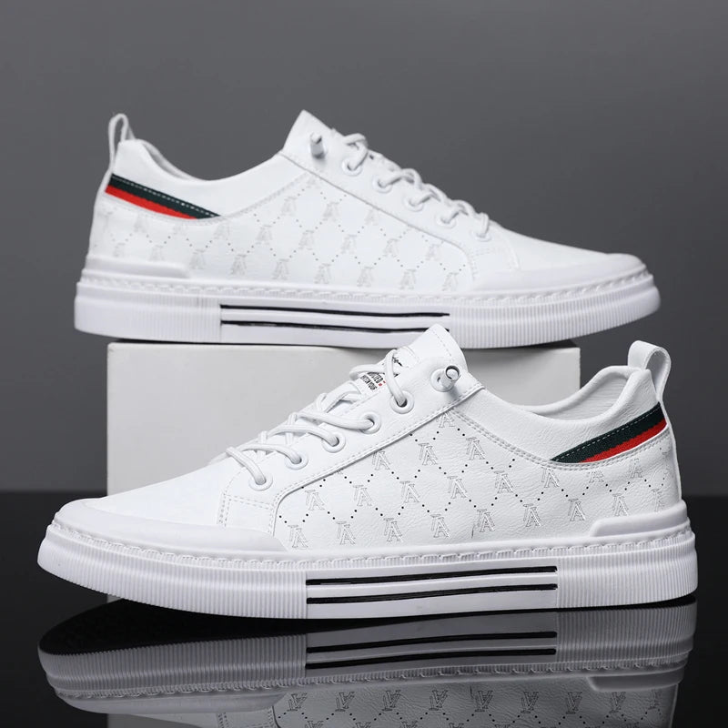 Men's Casual Sport Sneakers - Breathable Upper, Durable PVC Sole, Lace-Up Low-Top Design for All-Season Comfort - Versatile for