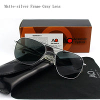 AO Pilot Sunglasses Men Top Quality Brand Designer AGX Tempered Glass Lens Sun Glasses Male