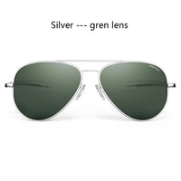 RE Sunglasses Man USA Army Military Aviation Pilot Sunglasses Glass Lens Woman Luxury Brand Retro Titanium Frame High Quality