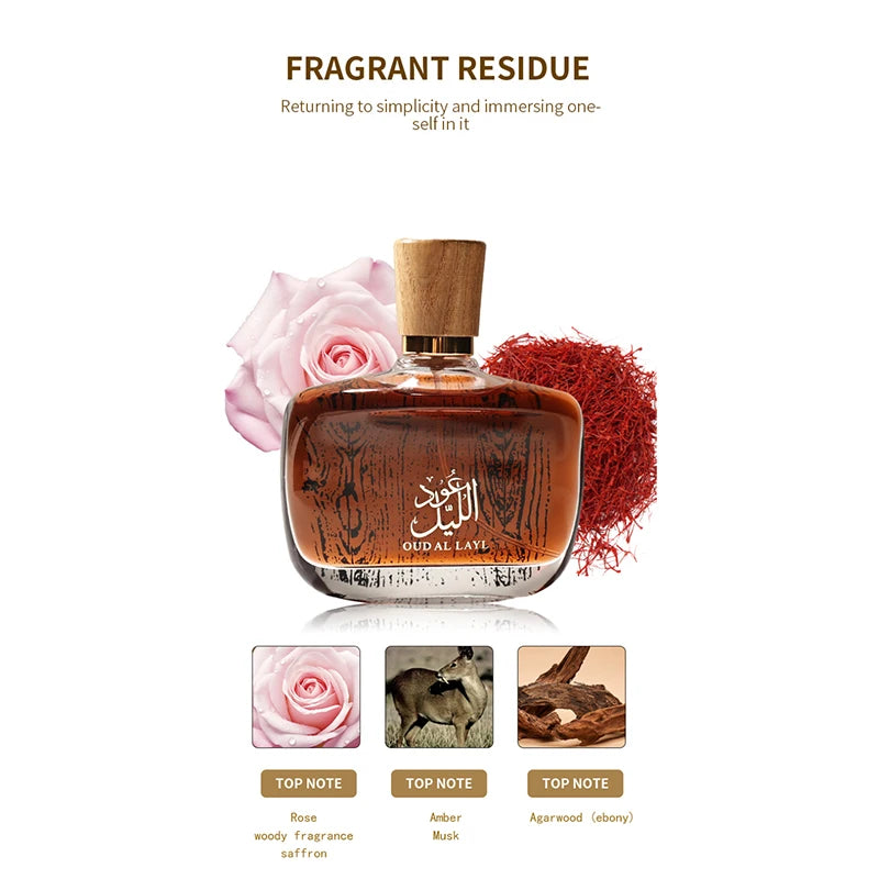 Arabian Perfumes For Men Women High End Luxury Elegant Sandalwood Agarwood Perfume Long-lasting Oriental Fragrance Eau De Parfum