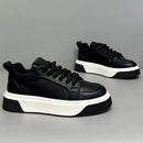 Men Platform Sneakers  Autumn New Low Help Height Increase Comfortable Board Shoes Outdoor Non Slip Cross Tied Casual Shoes