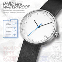 Watches For Men Minimalist Casual Waterproof Quartz Wristwatches High Quality PU Strap Original Clock 2025 Reloj Hombre