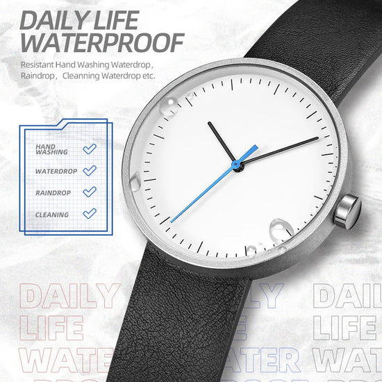 Watches For Men Minimalist Casual Waterproof Quartz Wristwatches High Quality PU Strap Original Clock 2025 Reloj Hombre