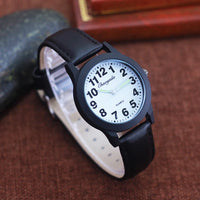 2026 new simple fashion leather strap watches for woman man children boys young students 12hours quartz waterproof watches clock