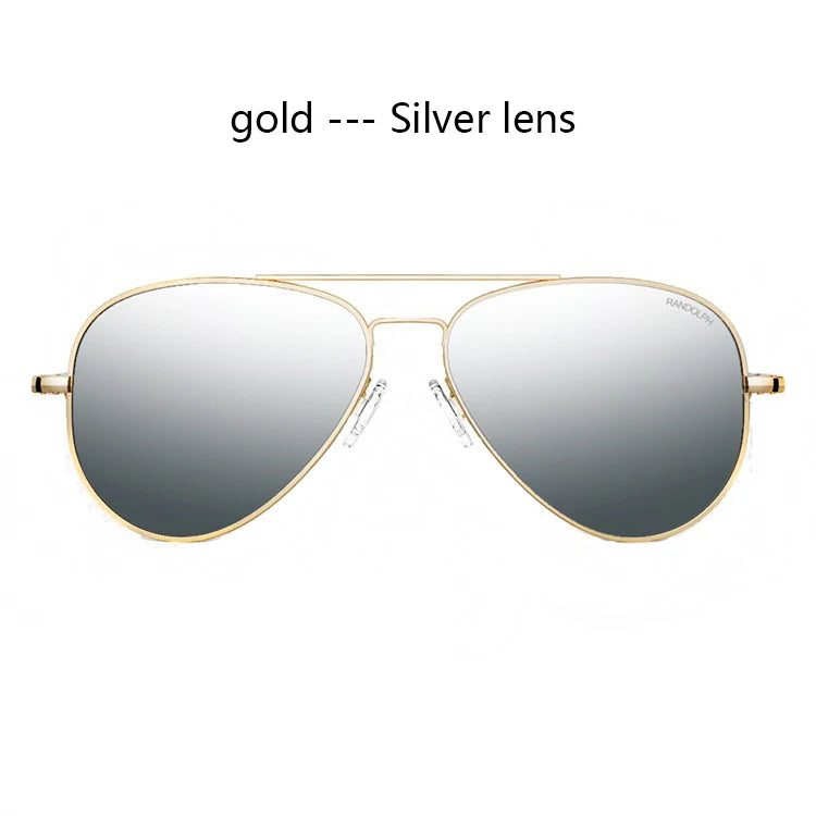 RE Sunglasses Man USA Army Military Aviation Pilot Sunglasses Glass Lens Woman Luxury Brand Retro Titanium Frame High Quality