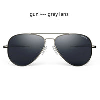 RE Sunglasses Man USA Army Military Aviation Pilot Sunglasses Glass Lens Woman Luxury Brand Retro Titanium Frame High Quality