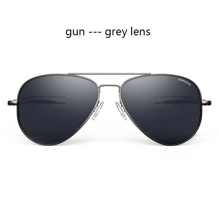 RE Sunglasses Man USA Army Military Aviation Pilot Sunglasses Glass Lens Woman Luxury Brand Retro Titanium Frame High Quality