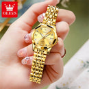 OLEVS 9982 Fully Automatic Mechanical Watches For Women Fashion Rhombus Mirror Waterproof Date Elegant Ladies Dress Wristwatches