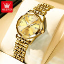 OLEVS 9982 Fully Automatic Mechanical Watches For Women Fashion Rhombus Mirror Waterproof Date Elegant Ladies Dress Wristwatches