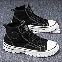 Men's High Top Sneakers 2025 New Canvas Shoes Fashion Male High Top Casual Skateboarding Vulcanized Shoes Brand Comfort Sneakers