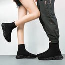 Classic Black High Top Sneakers For Men Women Designer knit Shoes Men's Casual Sneakers Comfortable Slip-on Women's Sports Shoes