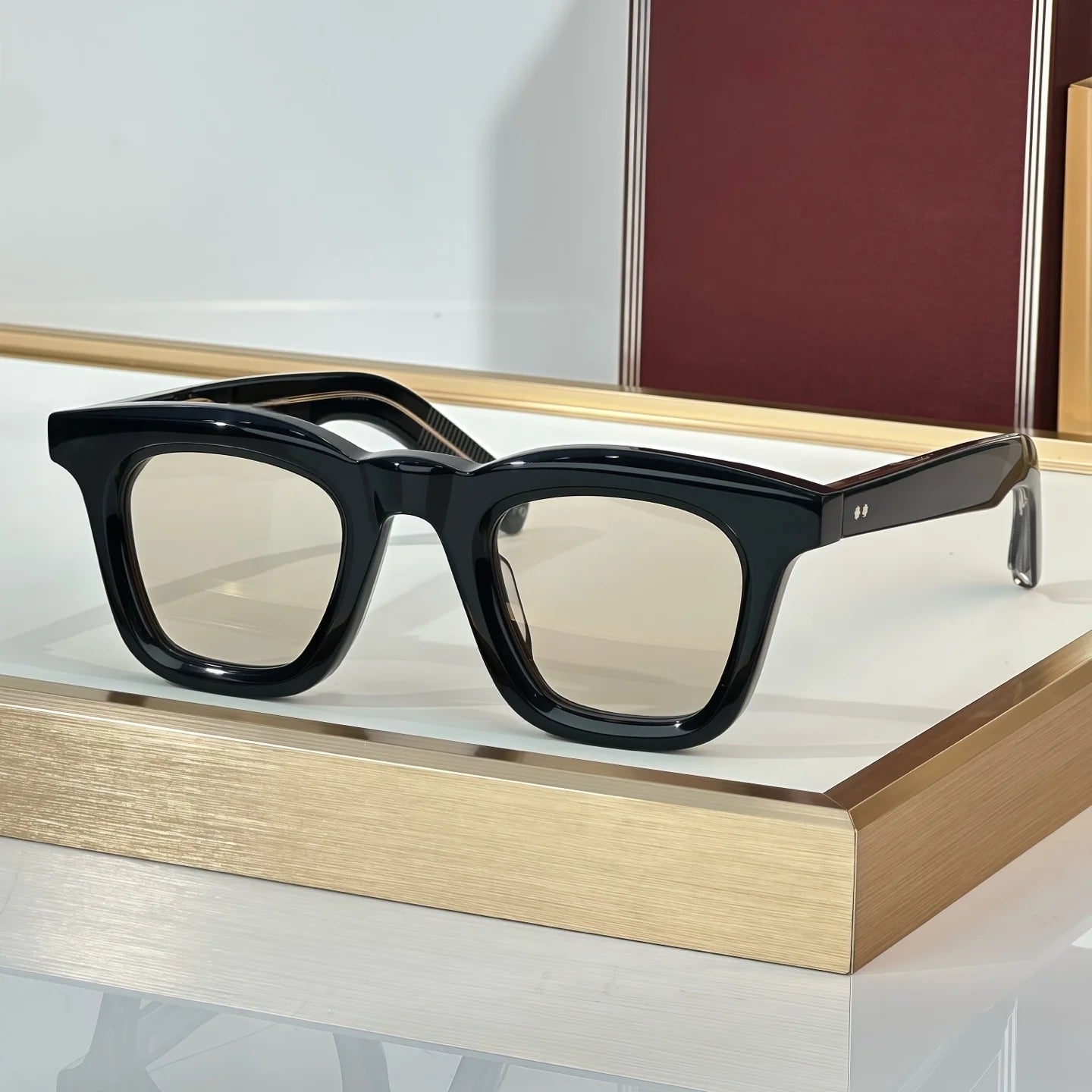 JMM LECLAIR  Sunglasses Men Fashion Travel Sunglasses Square Thick Acetate Popular Luxury Brand Women's Sunglasses in Trend