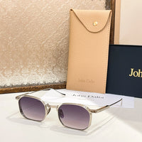 Top High Quality Sunglasses for Men Women For JOHN DALIA JD SAMUEL Business Retro Fashion Gold Alloy Frame Sun Glasses with box