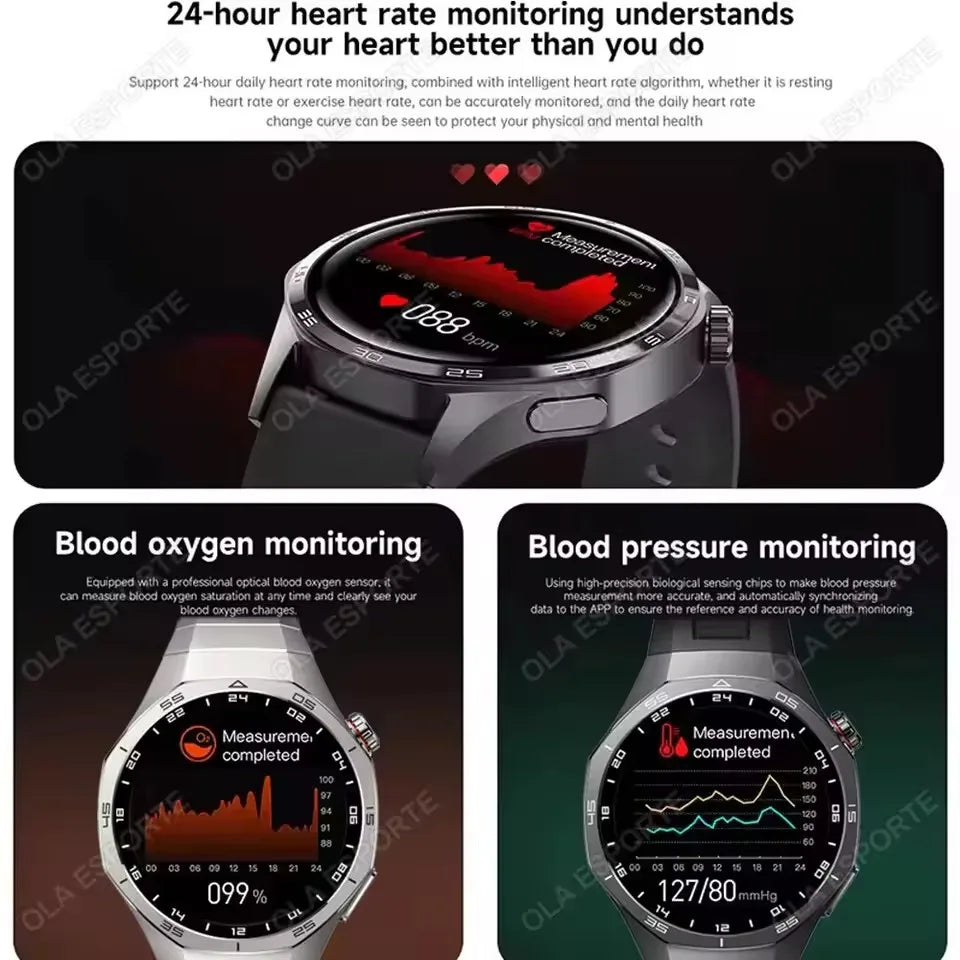 Smart Watches For Men Women 1.5" 360*360 HD Screen 330mAh Battery Heart Rate Sleep Health Bluetooth Call Watches For Man